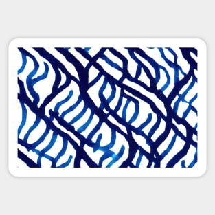 Background blue wavy strokes Sticker